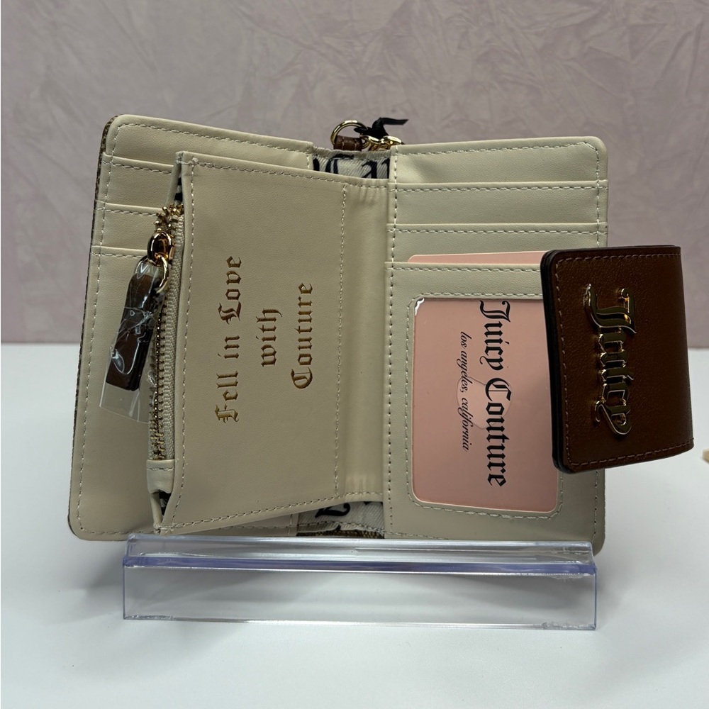 Juicy Couture All Things Juicy Tab Card Wallet Chestnut Chino - Picture 13 of 14